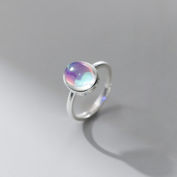 A42832 s925 sterling silver oval artificial fashion ring