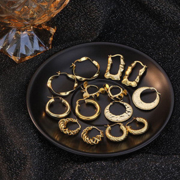 A39351 grade sterling silver vintage unique earrings