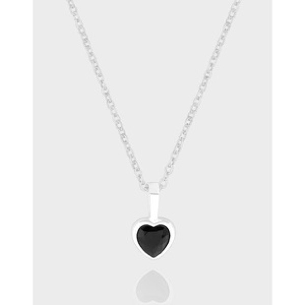 A41445 design heart cubic zirconia sterling silver s925 necklace