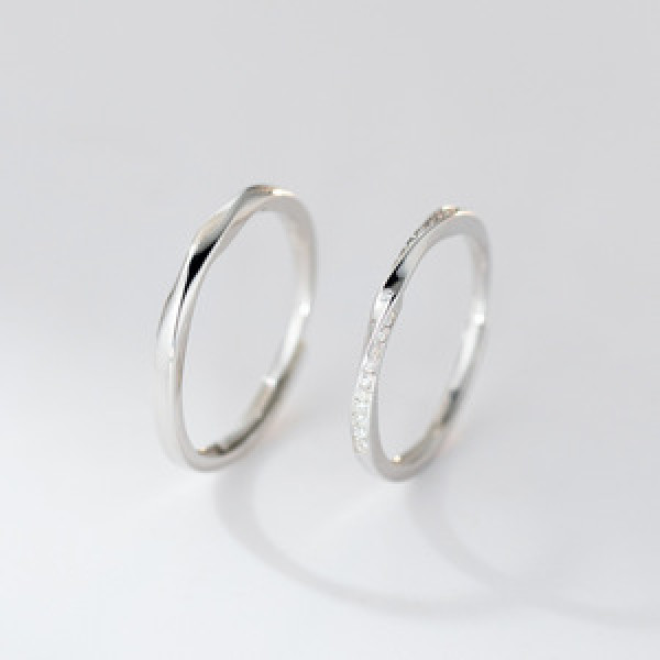 A45811 s925 sterling silver trendy sweet simple ring