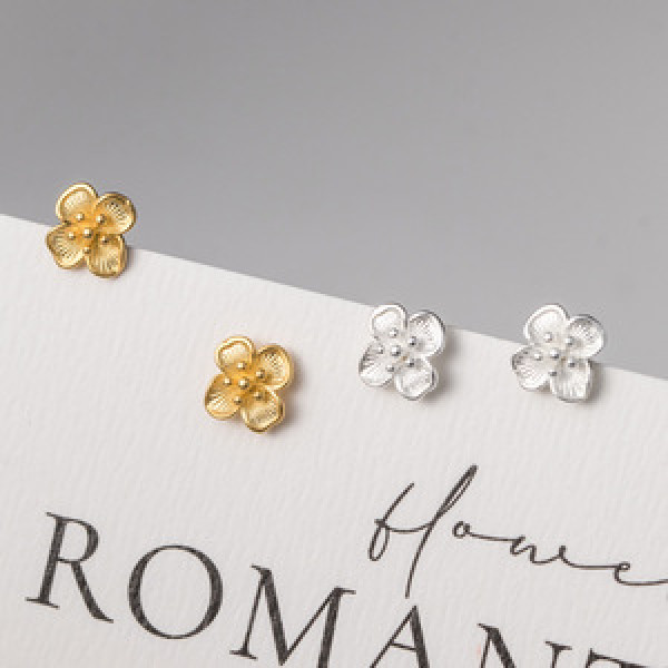 A44153 s925 sterling silver trendy sweet dainty simple stud earrings