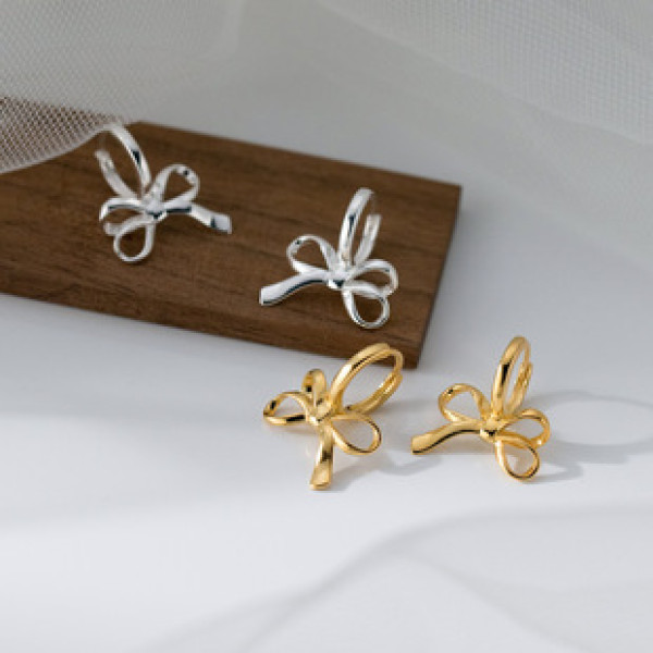 A43336 s925 sterling silver butterfly fashion sweet earrings
