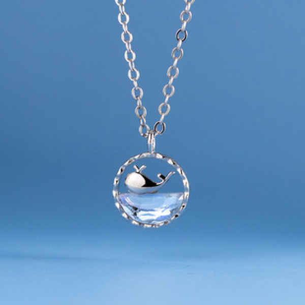 A39128 s925 sterling silver rhinestone design sweet necklace