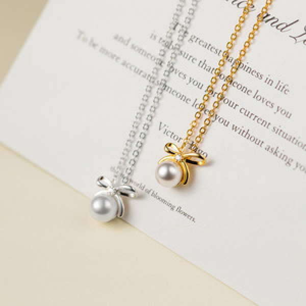 A45167 s925 silver trendy sweet butterfly necklace