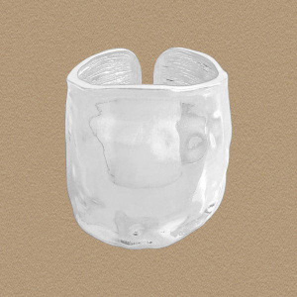 A44636 wide sterling silver s925 adjustable ring