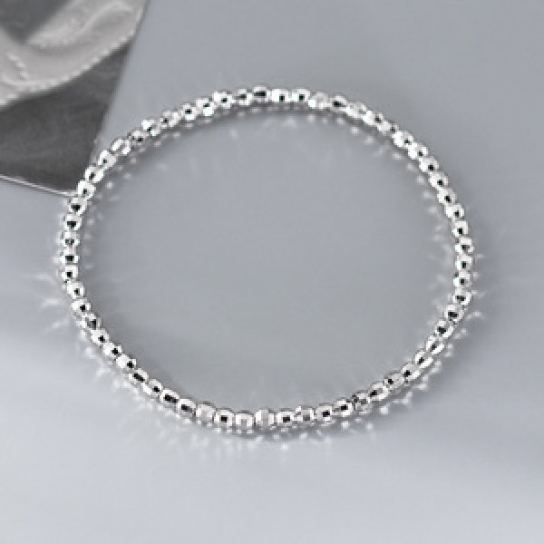 A46265 s925 silver simple elegant charm bracelet