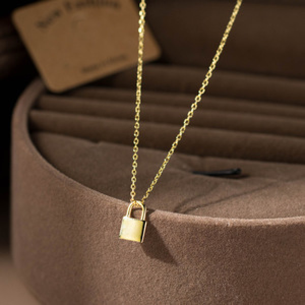 A44246 s925 silver simple elegant necklace