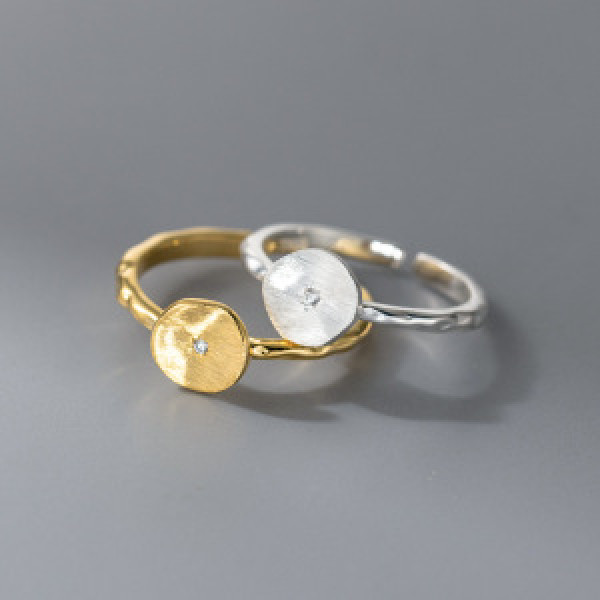 A46184 s925 sterling silver hot simple rhinestone circle ring
