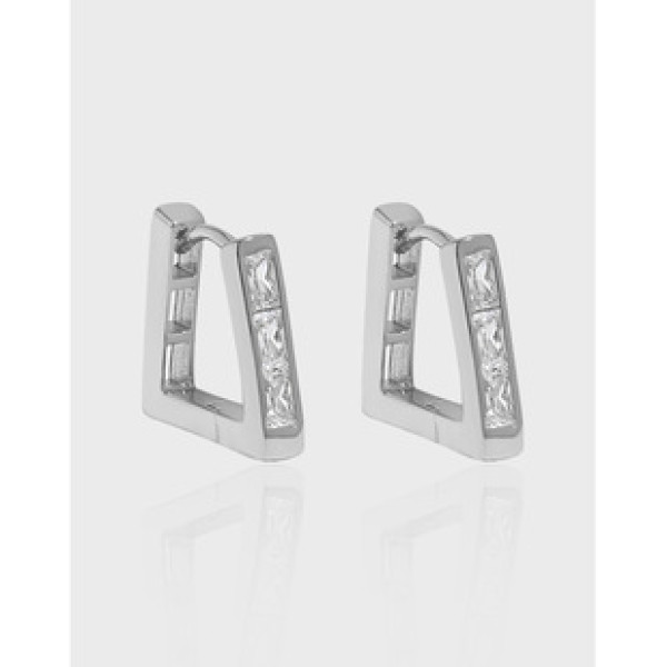 A37810 design minimalist geometric cubic zirconia quality s925 sterling silver
