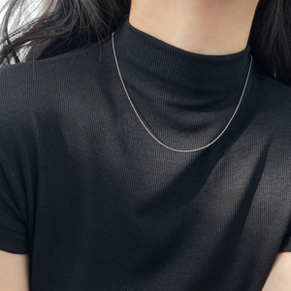 A45653 s925 silver trendy sweet dainty simple elegant bead necklace