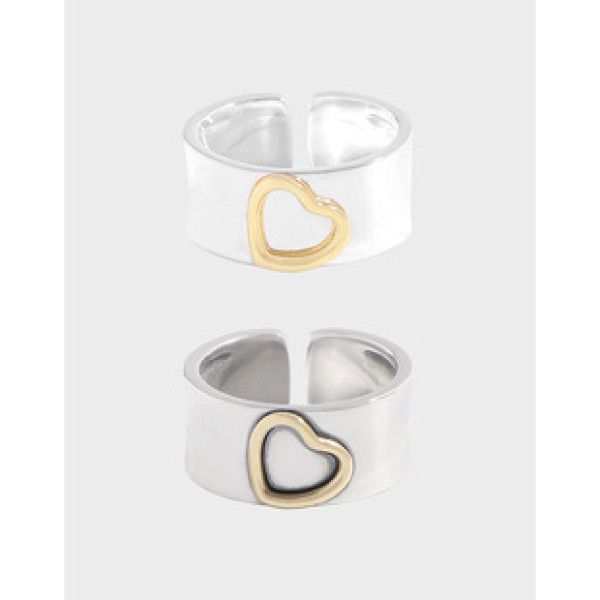 A39890 design wide heart adjustable s925 ring