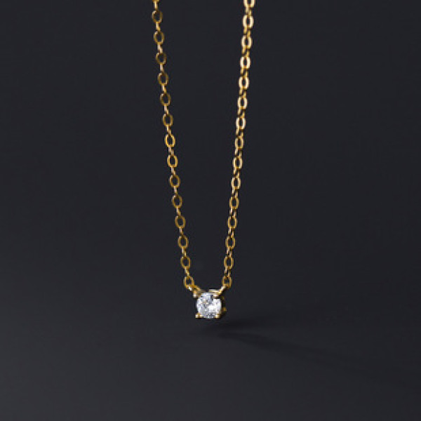 A38378 s925 sterling silver rhinestone grade elegant necklace