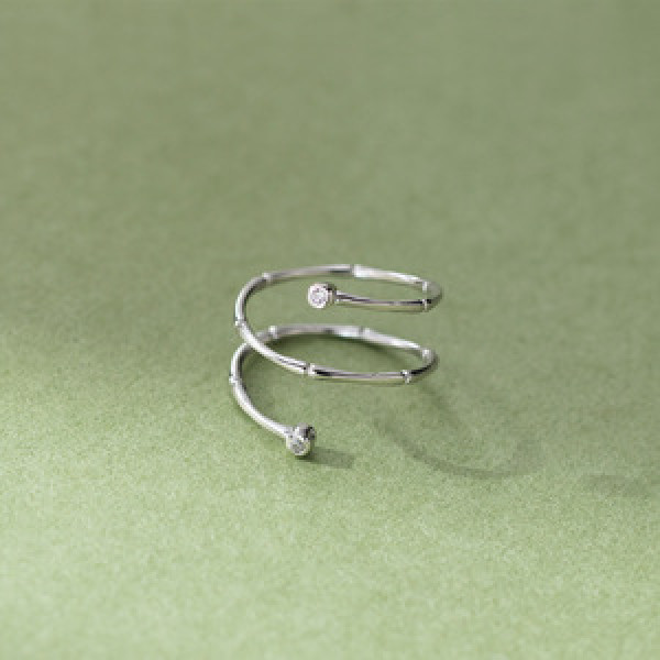 A45155 s925 sterling silver sweet dainty adjustable ring