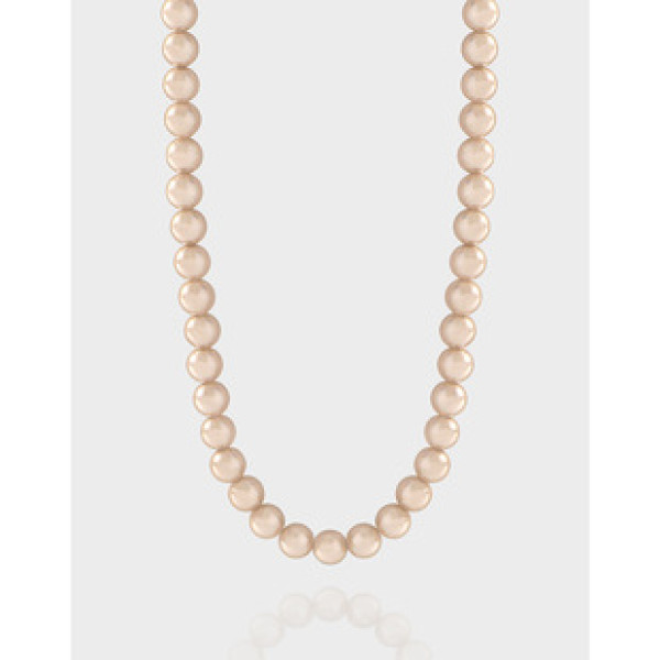 A41458 design champagne gold pearl sterling silver s925 necklace