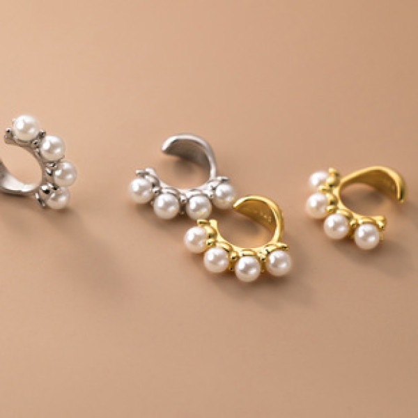 A38172 s925 sterling silver clipon design elegant earrings