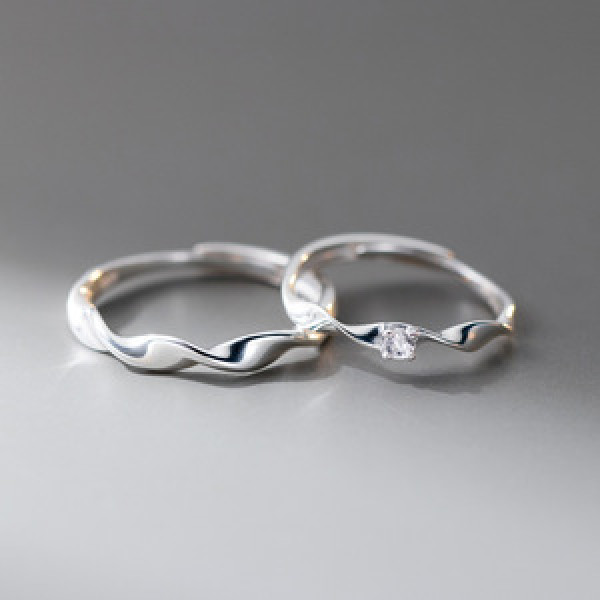 A43757 s925 sterling silver trendy sweet simple ring