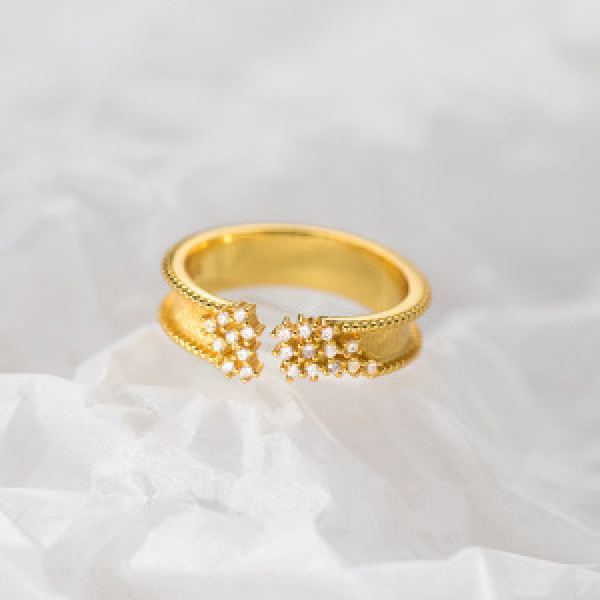 A46202 s925 sterling silver sweet rhinestone ring