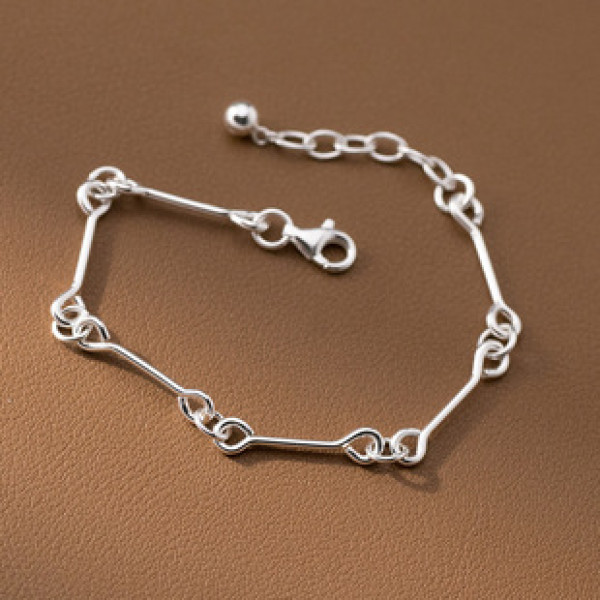 A42525 s925 sterling silver circle charm fashion design bracelet