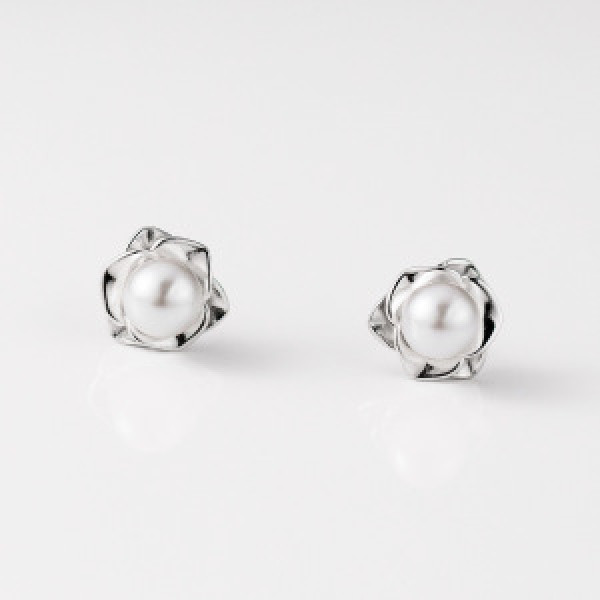 A44620 sterling silver sweet stud earrings