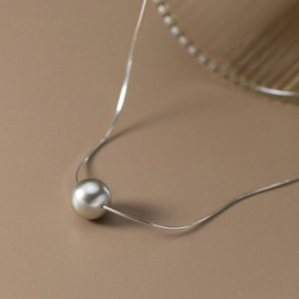 A43552 s925 sterling silver dainty trendy sweet unique necklace