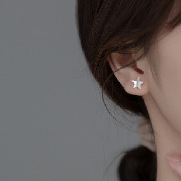 A36658 s925 sterling silver trendy star earrings