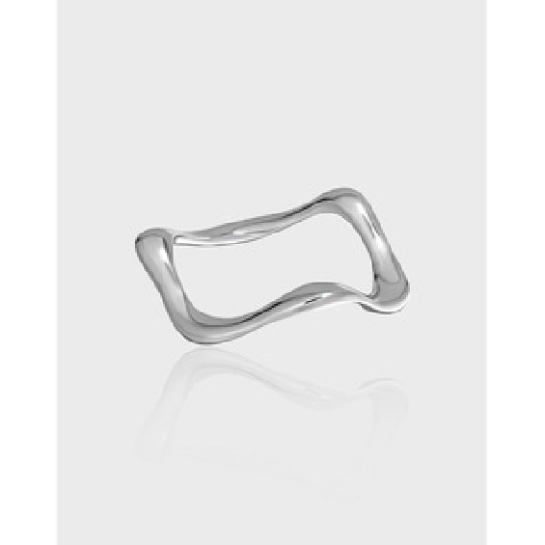 A38657 s925 sterling silver simple weave ring