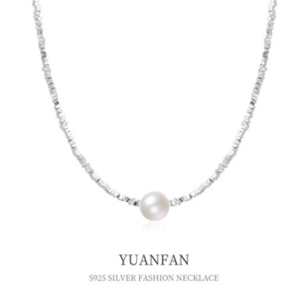 A39338 sterling silver vintage elegant necklace