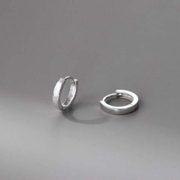 A45562 s925 sterling silver trendy sweet dainty simple circle stud earrings