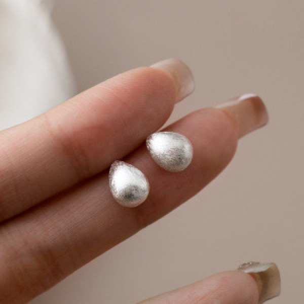 A44737 s925 sterling silver simple quality teardrop stud earrings