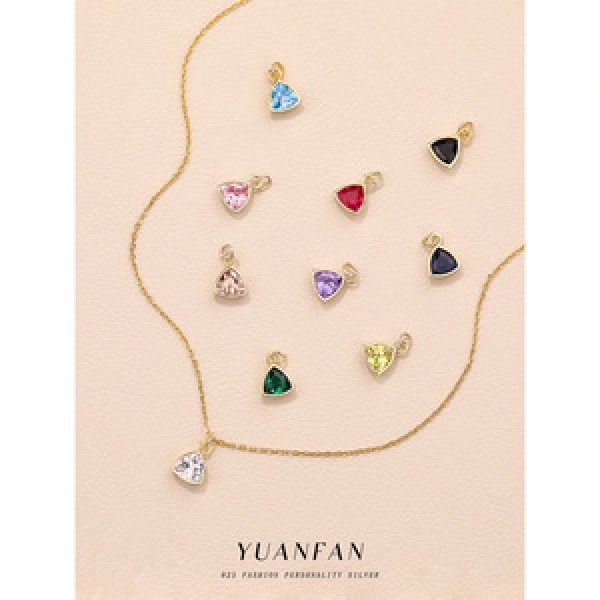 A43624 s925 sterling silver teardrop cubic zirconia beautiful necklace