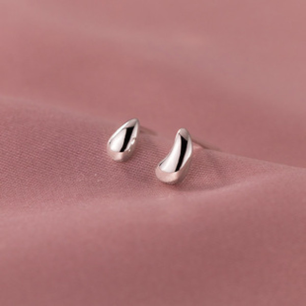 A38353 s925 sterling silver teardrop stud simple elegant earrings