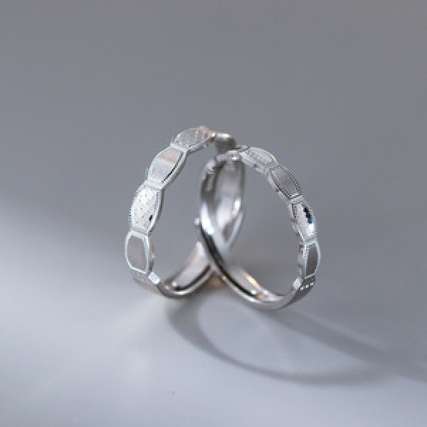 A45431 s925 sterling silver trendy sweet square oval ring