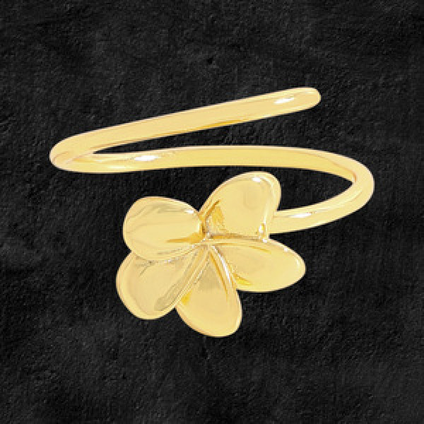 A45094 fashion flower goldplated gold sterling silver s925 ring