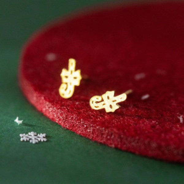 A44847 s925 sterling silver christmas stud cute earrings