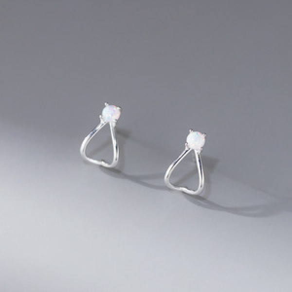 A45032 s925 sterling silver sweet white opal teardrop stud earrings