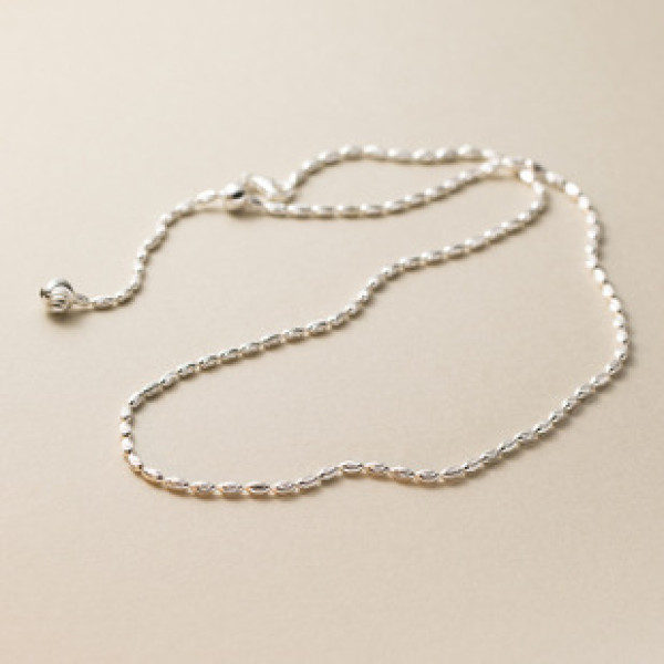 A39335 s925 sterling silver circle design elegant necklace