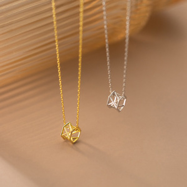 A45344 s925 silver hollowed bar simple elegant fashion choker necklace