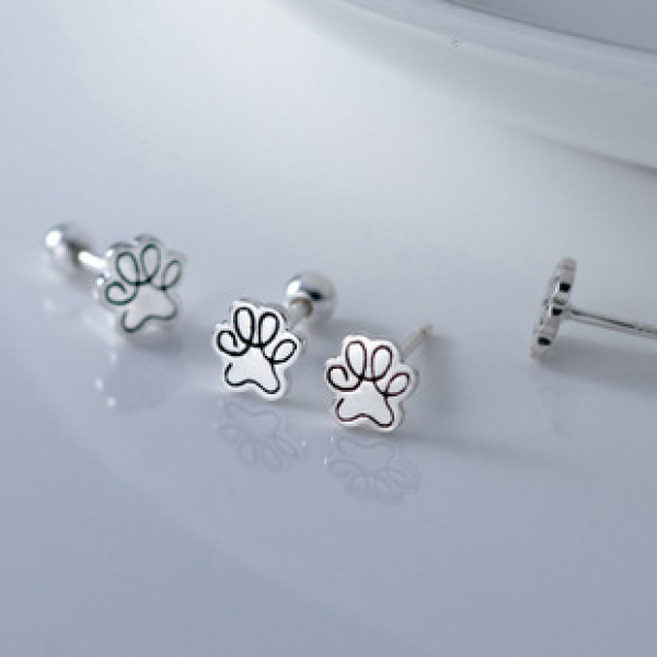 A41350 s925 sterling silver cute sweet stud trendy elegant earrings