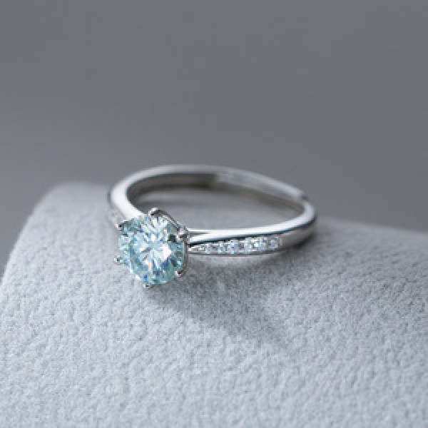 A45659 s925 sterling silver trendy sweet rhinestone simulatedring ring