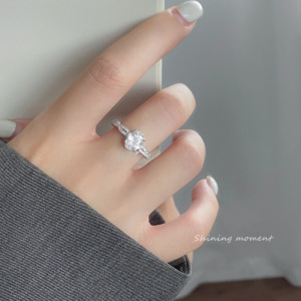 A46439 s925 sterling silver oval ring