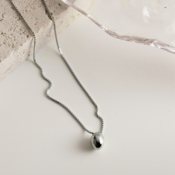 A39134 s925 sterling silver elegant cute grade oval dainty necklace
