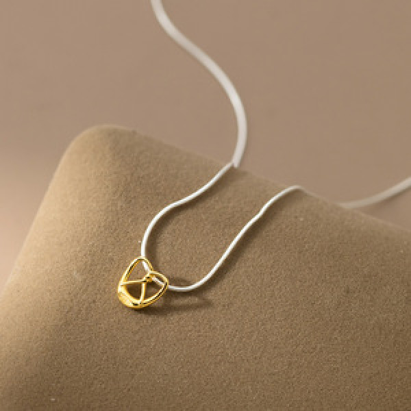 A45507 s925 silver trendy sweet dainty heartshape necklace