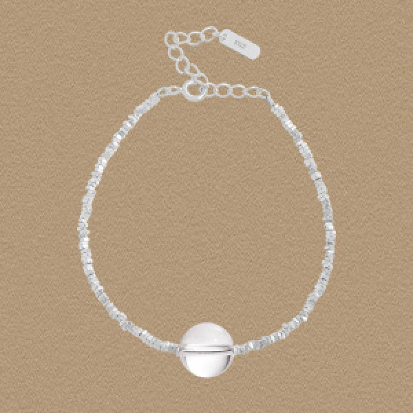 A46224 natural crystal charm s925 sterling silver handmade beaded bracelet