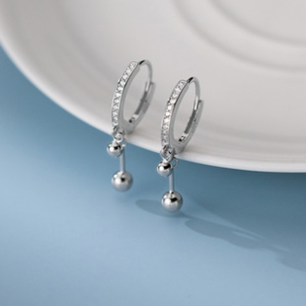A41879 s925 sterling silver design fashion big fringe rhinestone earrings