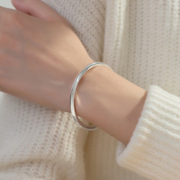 A39067 silver bangle trendy design simple bracelet