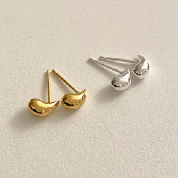 A43205 sterling silver teardrop stud earrings simple elegant earrings