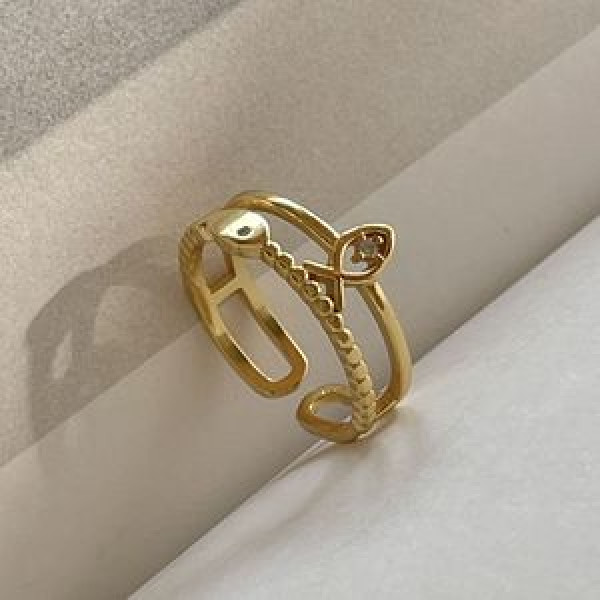 A44339 simple s925 sterling silver bar unique ring