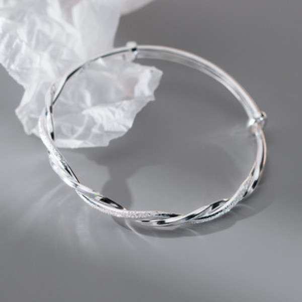 A42318 silver wrap bangle bracelet
