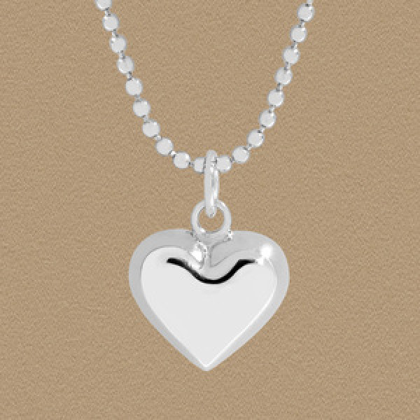 A44283 heart bead sterling silver s925 necklace