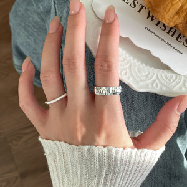A45835 s925 sterling silver trendy sweet dainty ring